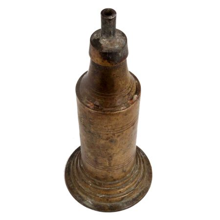 Brass Long Cylindrical Shape Traditional Oil Lamp