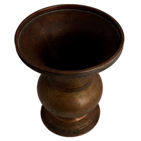 Brass Urn Shape Pot Spiral Engraved Design Vase