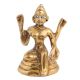 Brass Hindu Deity Statue Sitting On Platform In Blessing Pose