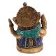 Colorful Brass Ganesha Statute For Worship And Decoration