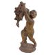 Brass Boy Cherub Holding Bucket Statue For Decoration