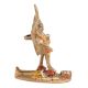 Hand Painted Brass Goddess Kali Statue Standing On Lord Shiva
