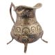 Hand Crafted Brass Floral Jug Or Pitcher With Three Legs