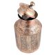 Copper Storage Box Chased Leafy  Design Knob Finial Lid