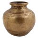 Brass Finely Carved Water Storage Pot