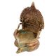 Brass Kamakshi vilakku Oil Lamp With Lakshmi And Two Jumbo Elephants