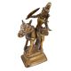 Odd Used Brass Statue Of Indian God Riding A Horse