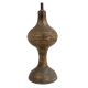 Mid Century Brass Hourglass Shaped Oil Lamp