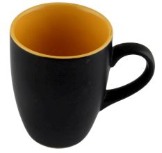 Handcraft Decorative Ceramic Coffee Mug In Black & Yellow