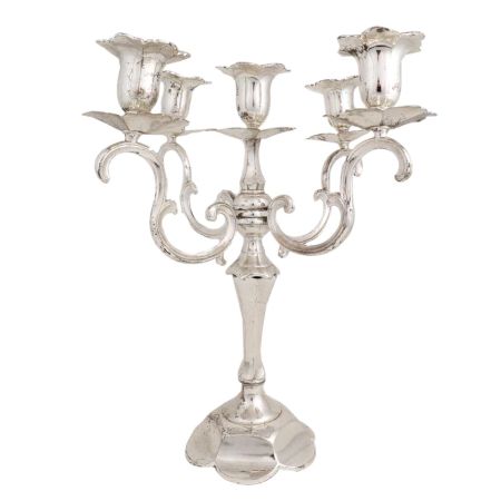 Brass 5 Candlestick Holder Branch Design