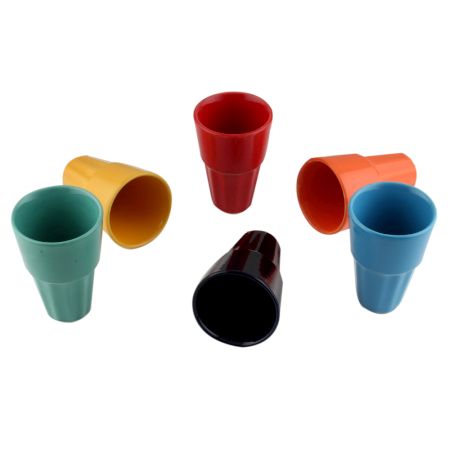 Designer Handcraft Ceramic Multicolour Tea Cup ins Set of 6
