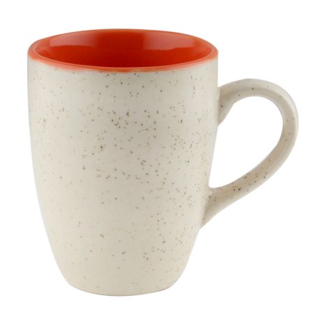 Designer Handcraft Ceramic White & Orange Coffee Mug