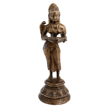 Brass Spiritual Standing Laxmi Godess Statue