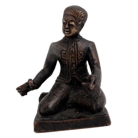 Brass English Statues Sitting Comfortably