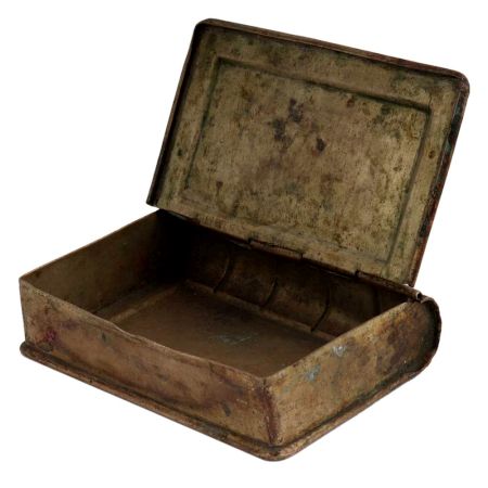 Unique White Metal Storage Box Book Design