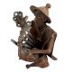 Brass Tribal Musician With Rare Musical Instrument