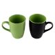Decorative Handcraft Ceramic Black & Green Coffee Mug in Set Of 2