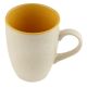 Decorative Handcraft Ceramic White & Yellow Coffee Mug