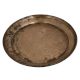 Used Bell Metal Tray Or Plate Carved Floral Leafy Pattern