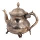 Brass Tea Pot Silver Polish Rare And Unique Floral Design