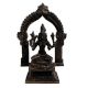 Brass Figurine Sitting In Prabhavali And Bird