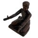 Brass English Statue Sitting With Open Hands