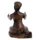 Brass English Statue Sitting With Open Hands