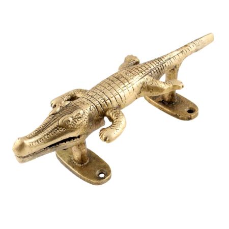 Hand crafted Brass Crocodile Door Handle