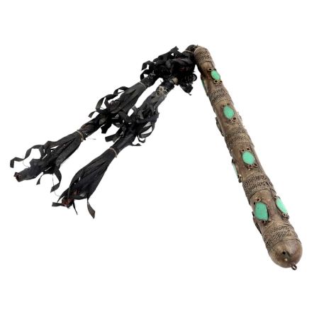 Horse Hunter with  enamel work With Braided Suede Leather Straps