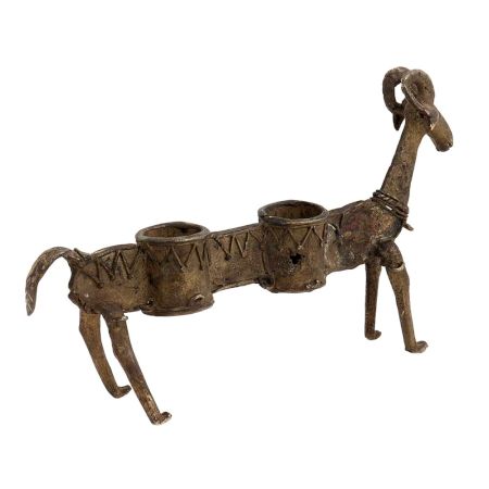 Long Goat Animal Twin Incense Or Candle Holder