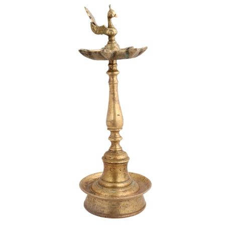 Traditional Peacock South Indian Oil Lamp