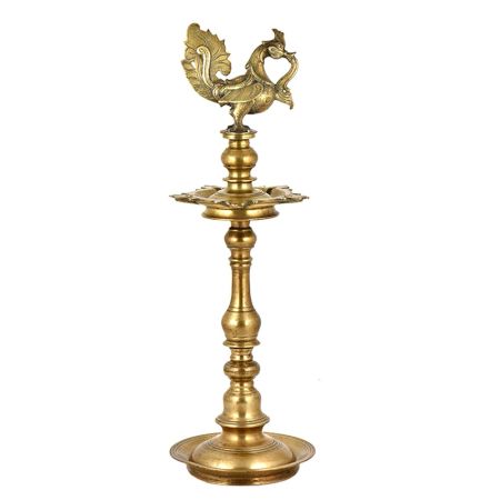 Brass Peacock Oil lamp Diya Hindu Pooja Spiritual