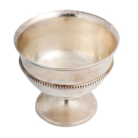 Brass Decorative Fruit Bowl Cup With Silver Polish