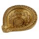 Brass Flower Engraved Oil Lamp Diwali Gift