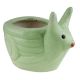 Green Ceramic Snail Planter Pot
