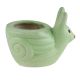 Green Ceramic Snail Planter Pot