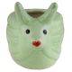 Green Ceramic Snail Planter Pot