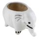 Ceramic White Round Elephant Planter Pot