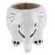 Ceramic White Round Elephant Planter Pot