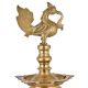 Brass Peacock Oil Diya Inauguration Lamp for Temples