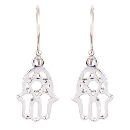 Hand Of Fatima 92.5 Sterling Silver Earrings