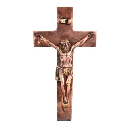 Copper Jesus Crucifixion Statue Religious Gift