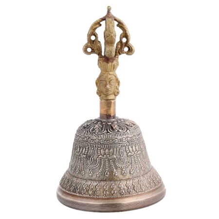 Goddess Face Buddha Brass Meditation Dorje Ghanta Bell