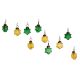 Green Yellow Star Combo Glass Tiny Christmas Hanging Set of 25