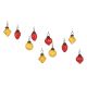 Yellow Red Combo Glass Tiny Christmas Hanging Set of 25