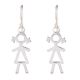 Funky Sterling Silver 92.5 Earrings Wired Girl Fashion Danglers