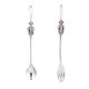 Mini Cutlery 92.5 Sterling Silver Earrings in Spoon and Folk