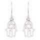 Hand Of Fatima 92.5 Sterling Silver Earrings