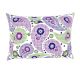 Spaces 104 TC Cotton Double Bed Sheet with 2 Pillow Covers In Purple