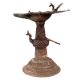 Peacock Brass Oil Lamp Traditional Engraved Worship lamp